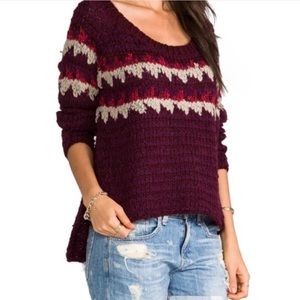 Free People Faire Isle Knit Sweater Size Medium